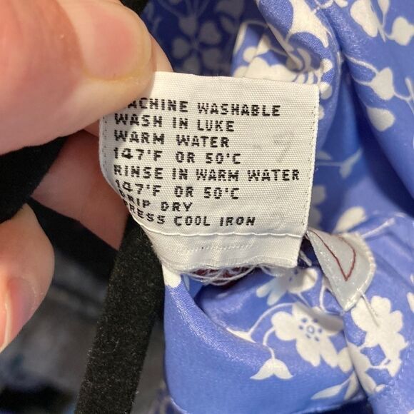 Vintage 90s Maggy Boutique Blue Floral Midi Shortsleeve Summer Dress VNTG Sz 12 - Picture 12 of 16